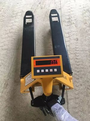 Powder Coated Steel Hand Operated Pallet Truck With Weight Scale